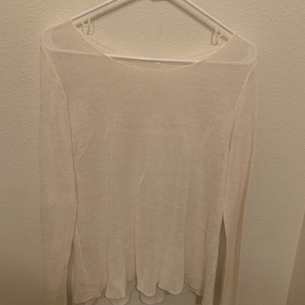 sheer white sweater